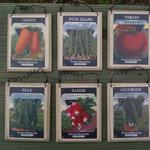 Decorative Garden Seed Plaques.  Use to mark your vegetable plantings or hang in your home.