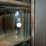Vintage Pyrex Beaker.  Measures 5" wide  5 3/4" tall with pouring spout